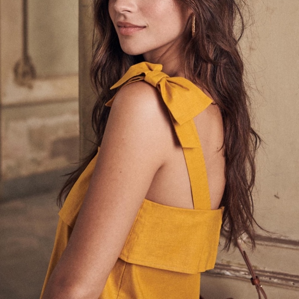 Sezane Linen cotton top NWT